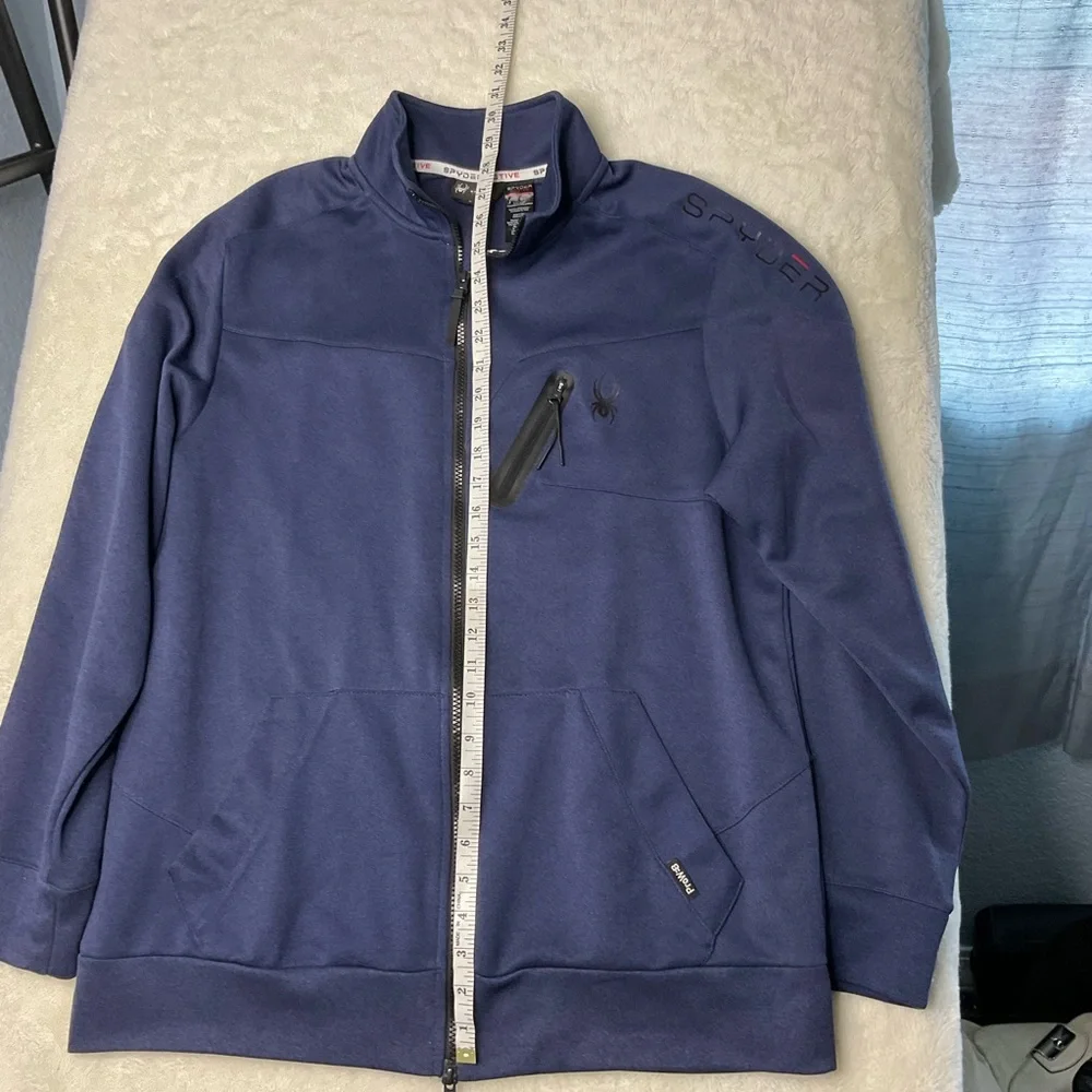 Spyder Active Men’s Large Navy Full Zip Jacket – Fleece Lined size large